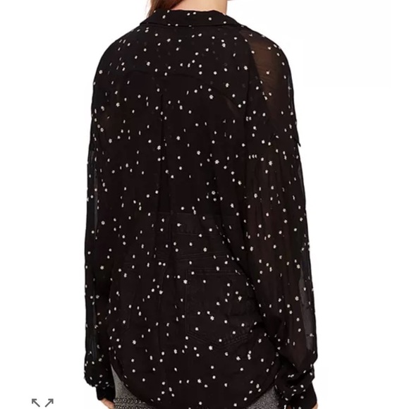 AllSaints Amari Star Embroidered Shirt Size Medium - Picture 3 of 15